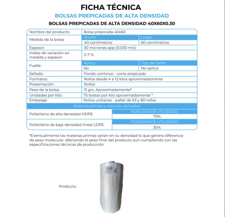 BOLSA PREPICADAL 40X60X10K
